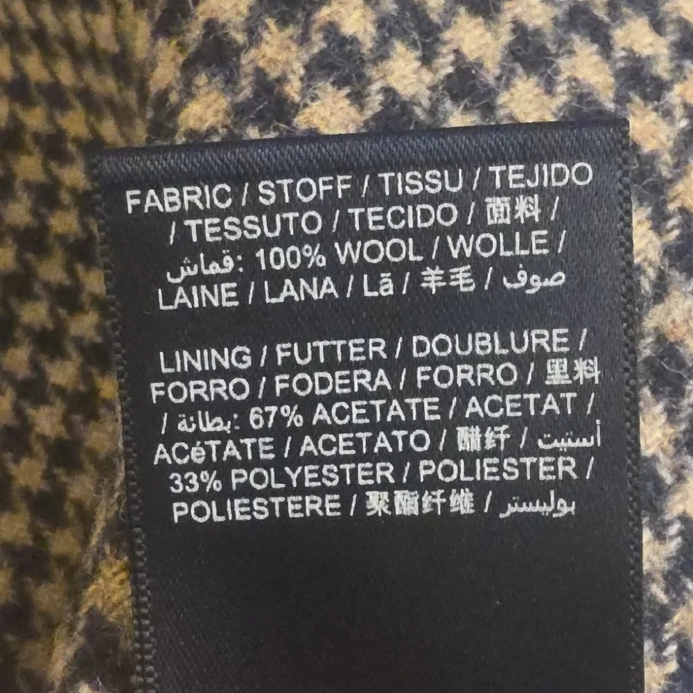 Gant Rugger Black & White Houndstooth Sport Coat See Mesurements